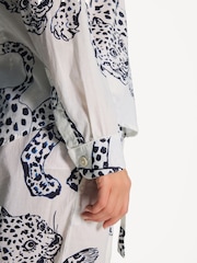 Desmond & Dempsey Cream Jaguar Jag Long Pyjamas Set - Image 5 of 7