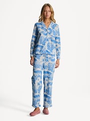 أزرق - Desmond & Dempsey Long Pyjamas Set - صورة 1 من 7