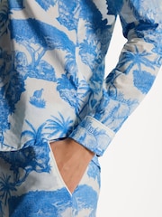 أزرق - Desmond & Dempsey Long Pyjamas Set - صورة 5 من 7