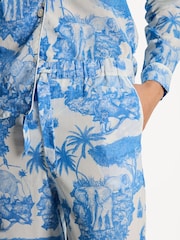 أزرق - Desmond & Dempsey Long Pyjamas Set - صورة 6 من 7