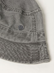 FatFace Grey Washed Bucket 100% Cotton Hat - Image 2 of 2
