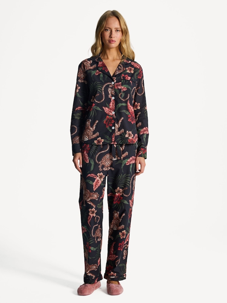 Navy Soleia - Desmond & Dempsey Long Pyjamas Set - صورة 1 من 7