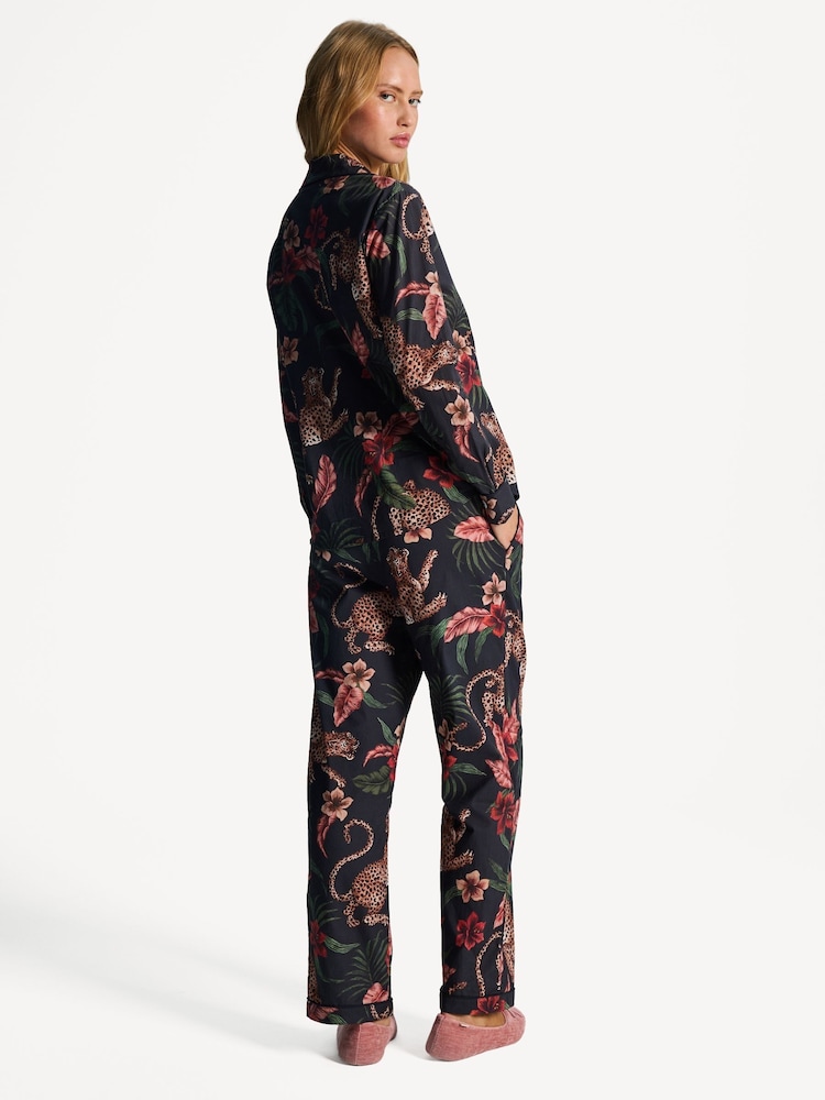 Navy Soleia - Desmond & Dempsey Long Pyjamas Set - صورة 2 من 7