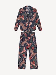 Navy Soleia - Desmond & Dempsey Long Pyjamas Set - صورة 7 من 7