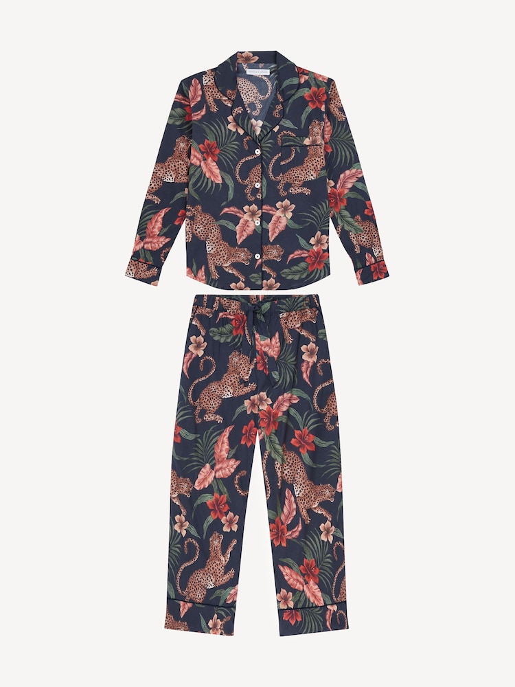 Navy Soleia - Desmond & Dempsey Long Pyjamas Set - صورة 7 من 7