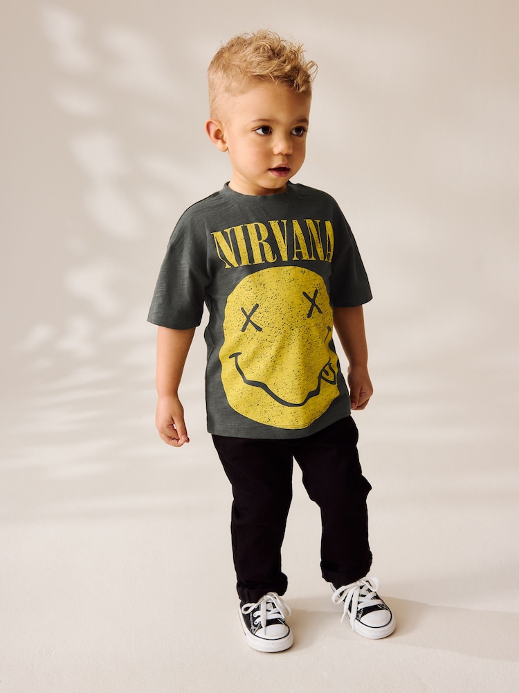 Charcoal Nirvana Band Graphic Short Sleeve T-Shirt (3mths-8yrs) - Image 1 of 7