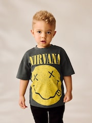 Charcoal Nirvana Band Graphic Short Sleeve T-Shirt (3mths-8yrs) - Image 2 of 7