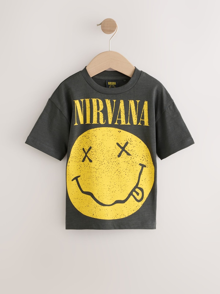 Charcoal Nirvana Band Graphic Short Sleeve T-Shirt (3mths-8yrs) - Image 4 of 7