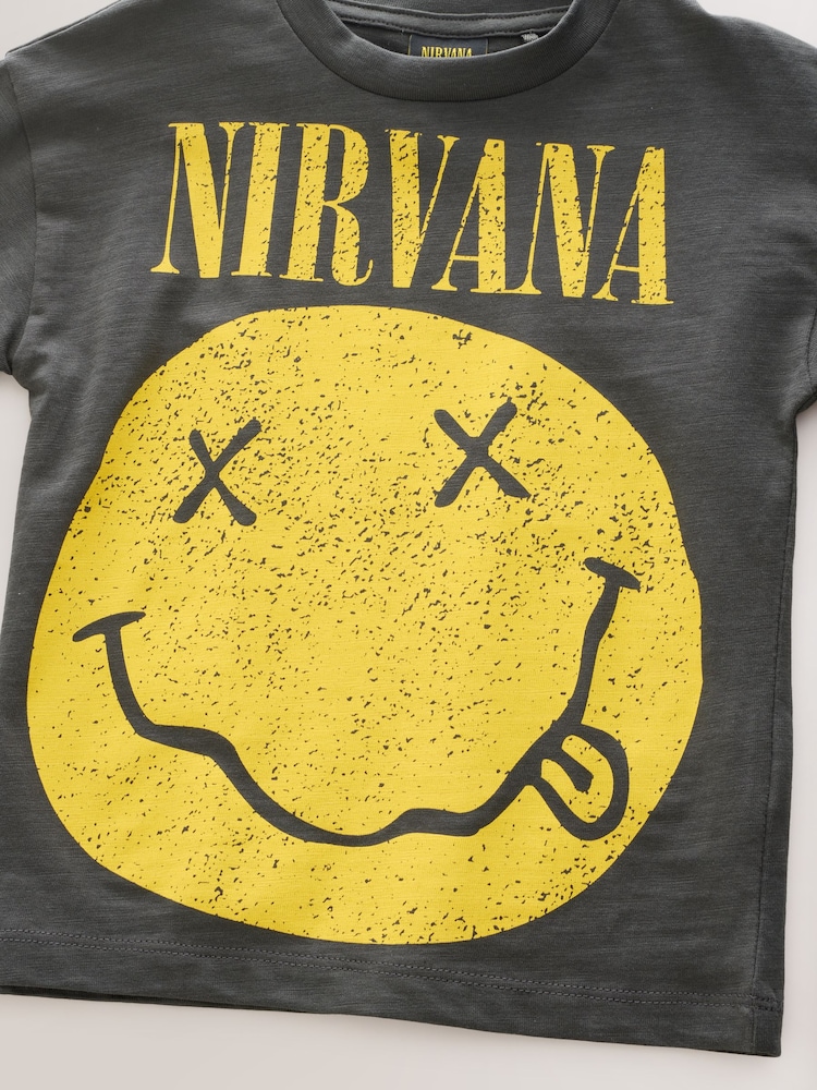 Charcoal Nirvana Band Graphic Short Sleeve T-Shirt (3mths-8yrs) - Image 7 of 7