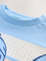 Blue Lilo & Stitch Short Sleeve 100% Cotton T-Shirt (3mths-8yrs) - Image 3 of 4