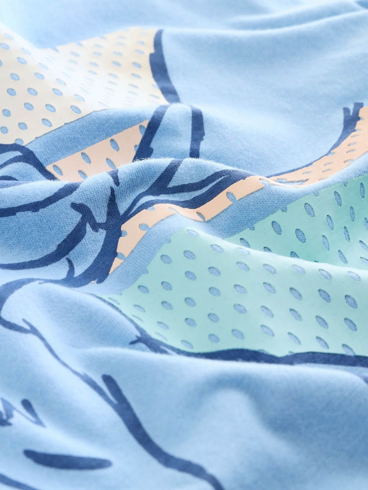 Blue Lilo & Stitch Short Sleeve 100% Cotton T-Shirt (3mths-8yrs) - Image 4 of 4