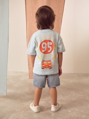 Baby Blue Cars Lightning McQueen Short Sleeve T-Shirt (3mths-8yrs) - Image 3 of 4