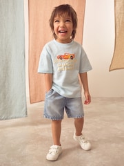 Baby Blue Cars Lightning McQueen Short Sleeve T-Shirt (3mths-8yrs) - Image 4 of 4