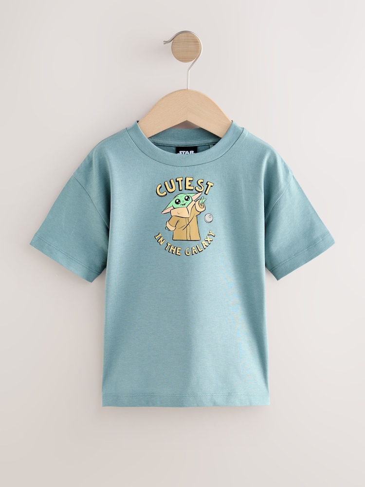 Grey Grogu Star Wars Short Sleeve 100% Cotton T-Shirt (3mths-8yrs) - Image 1 of 4