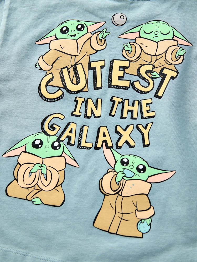 Grey Grogu Star Wars Short Sleeve 100% Cotton T-Shirt (3mths-8yrs) - Image 4 of 4