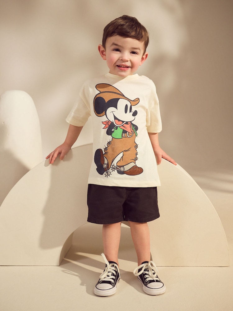Светло-бежевый - Футболка с короткими рукавами Mickey Mouse (3мес.-8лет) - Image 1 of 3