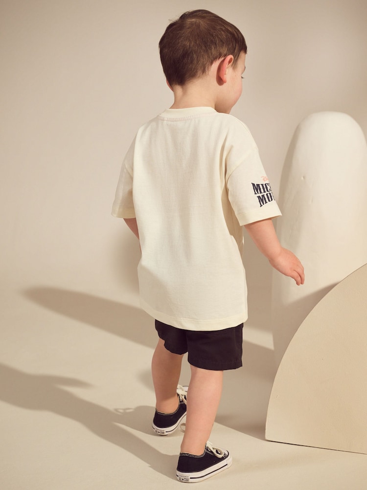 Ecru - Mickey Mouse Short Sleeve T-Shirt (3mths-8yrs) - Bild 2 von 3 Ecru - Mickey Mouse Short Sleeve T-Shirt (3mths-8yrs) - Bild 2 von 3