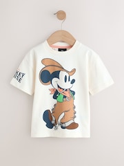 Ecru Mickey Mouse Short Sleeve T-Shirt (6mths-8yrs) - Image 4 of 7