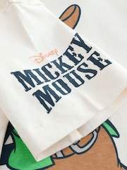 Ecru Mickey Mouse Short Sleeve T-Shirt (6mths-8yrs) - Image 6 of 7