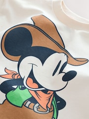 Ecru Mickey Mouse Short Sleeve T-Shirt (6mths-8yrs) - Image 7 of 7