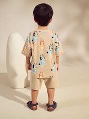 Neutral Blue All-Over-Print T-Shirt & Shorts Set (3mths-8yrs) - Image 2 of 4