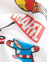 White Marvel Short Sleeve 100% Cotton T-Shirt (6mths-8yrs) - Image 3 of 4