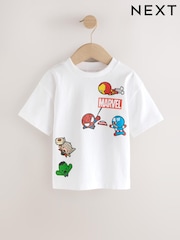 White Marvel Short Sleeve 100% Cotton T-Shirt (6mths-8yrs) - Image 4 of 5