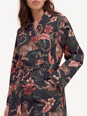 Desmond & Dempsey Soleia Navy Quilted Robe - Image 4 of 5