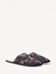 Desmond & Dempsey Soleia Navy Wool Slippers - Image 1 of 5