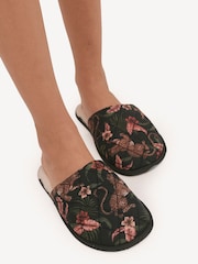 Desmond & Dempsey Soleia Navy Wool Slippers - Image 3 of 5