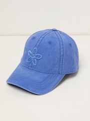 FatFace Blue Flower Detail 100% Cotton Cap - Image 1 of 2