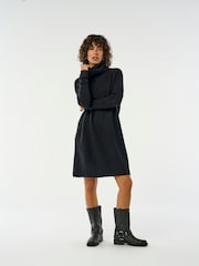 ONLY Black Roll Neck Knitted Jumper Dress - Image 1 of 6