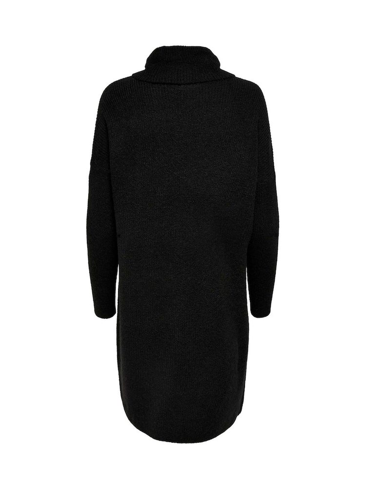 ONLY Black Roll Neck Knitted Jumper Dress - Image 6 of 6
