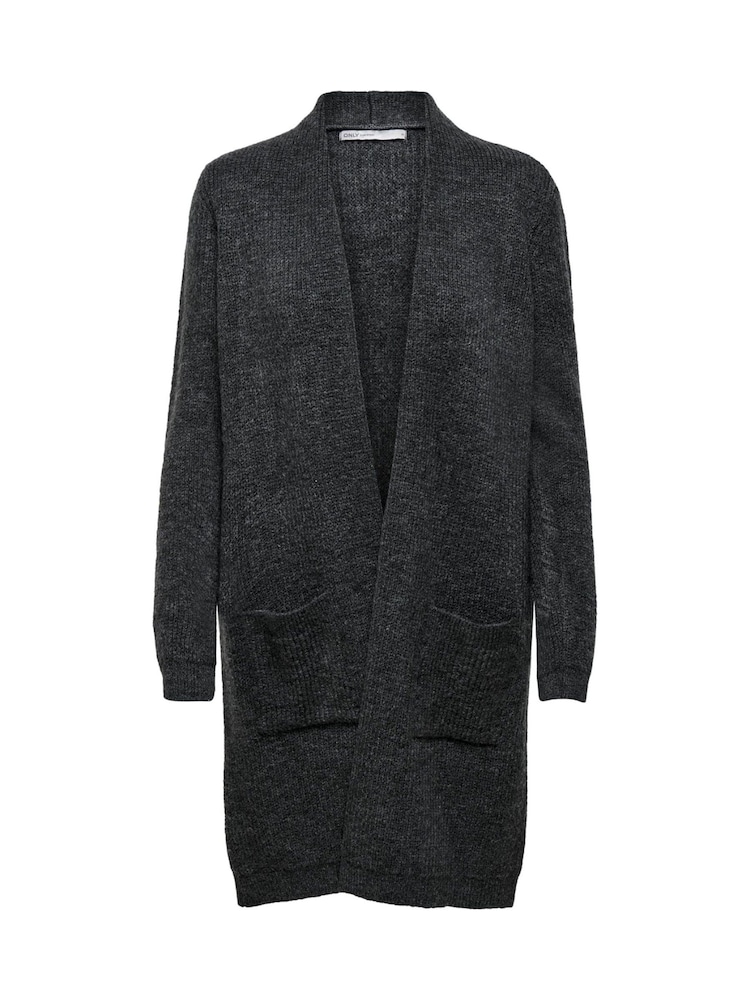 ONLY Grey Cosy Long Knitted Open Cardigan - Image 12 of 12