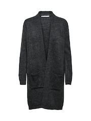 ONLY Grey Cosy Long Knitted Open Cardigan - Image 5 of 6