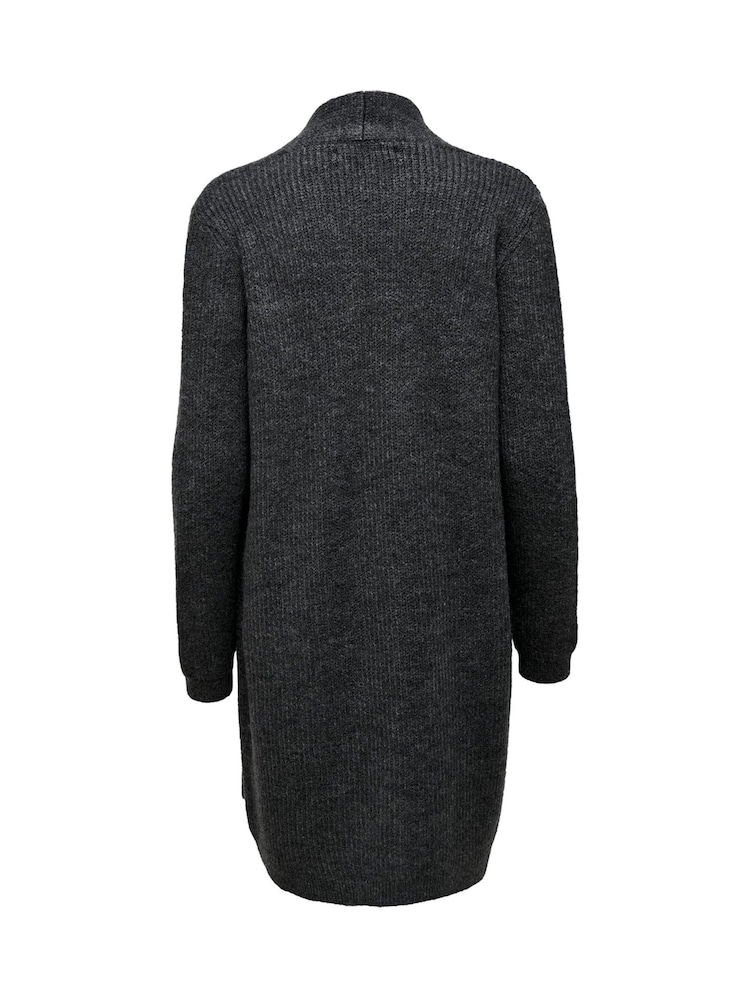 ONLY Grey Cosy Long Knitted Open Cardigan - Image 6 of 6