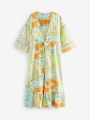 Never Fully Dressed Ecru Map Kimono - Image 5 of 7