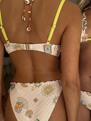 Never Fully Dressed Ecru Non Padded Underwired Element Triangle Bikini Top - Image 2 of 7