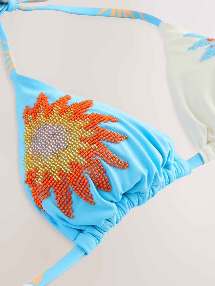 Haut de bikini triangle Never Fully Dressed Beaded Sun - Image 6 of 7
