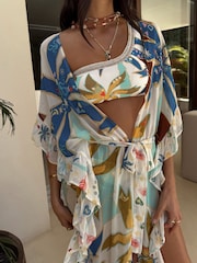 Never Fully Dressed Palm Lightweight Kimono - Image 3 de 4