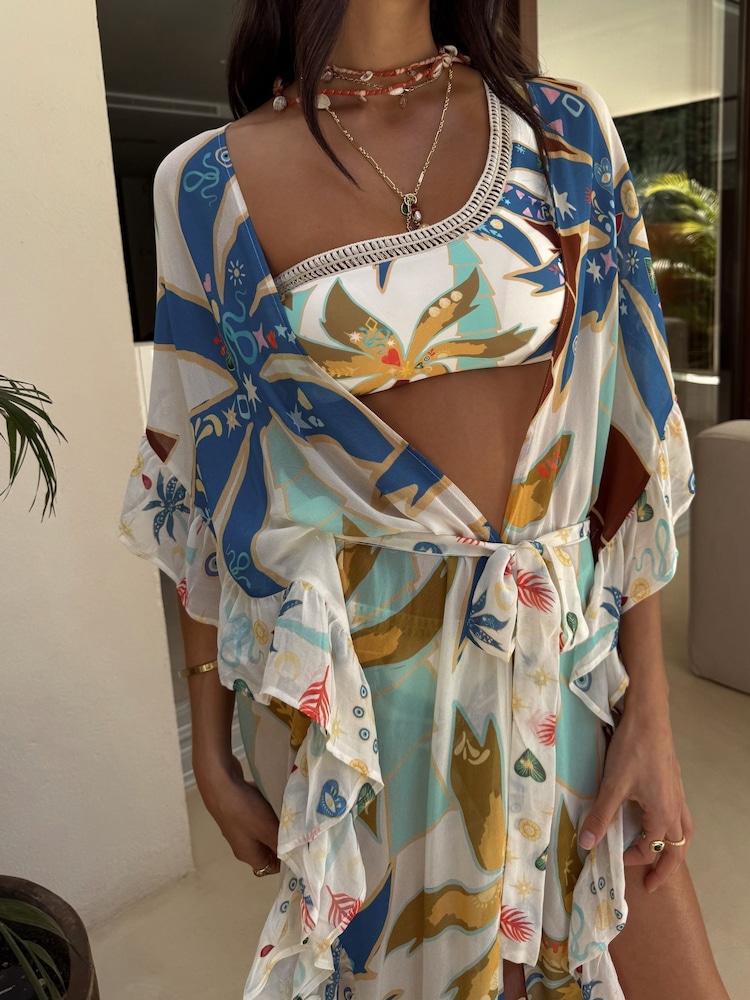 Never Fully Dressed Palm Lightweight Kimono - Image 3 of 4