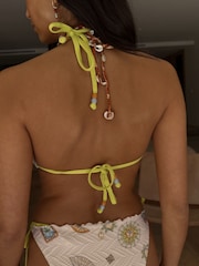 Never Fully Dressed Ecru Triangle Element Triangle Bikini Top - Image 2 of 6