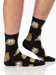 Vanilla Underground Orange Mens Garfield Socks 3 Pack - Image 2 of 4
