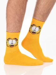 Vanilla Underground Orange Mens Garfield Socks 3 Pack - Image 3 of 4