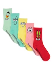 Vanilla Underground Adult SpongeBob Квадратные штаны носки 5 Pack - Image 1 of 5