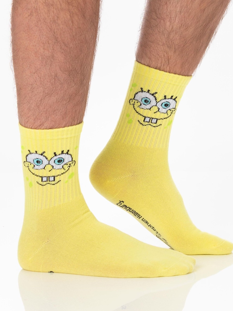 Vanilla Underground Yellow Adults Spongebob Squarepants Socks 5 Pack - Image 4 of 5
