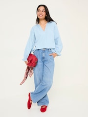 Pacey Light Blue Denim Blouse - Image 2 of 5