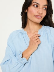 Pacey Light Blue Denim Blouse - Image 4 of 5