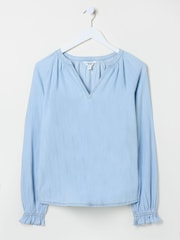 Pacey Light Blue Denim Blouse - Image 5 of 5