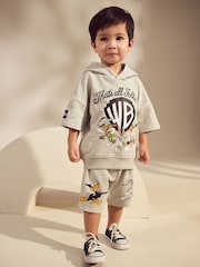 Grey Marl Looney Tunes Short Sleeve Hoodie & Shorts Set (3mths-8yrs) - Image 1 of 1